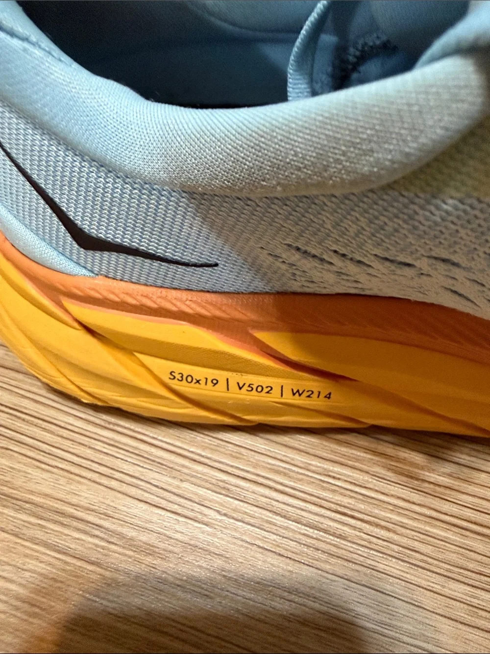 HOKA Clifton 8 Running Shoes Blue Orange Cushioned Athletic Sneakers